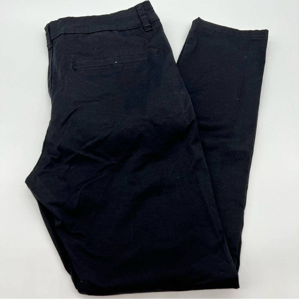Black Slim Fit Chinos with Tapered Legs